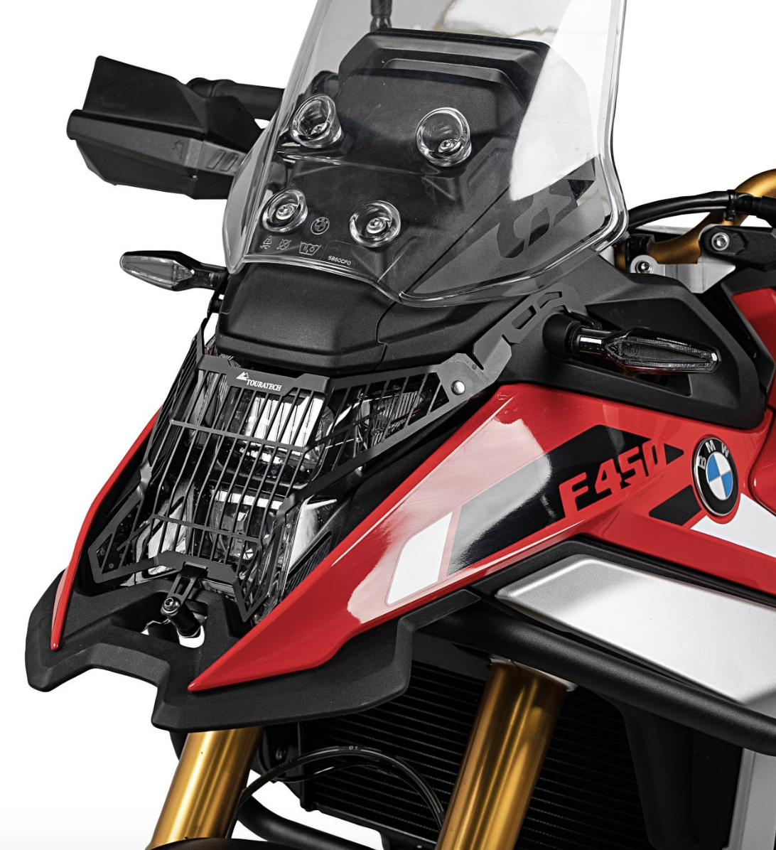 BMW F450GS用クイックリリースファスナー付きヘッドライトガード *オフロード専用*