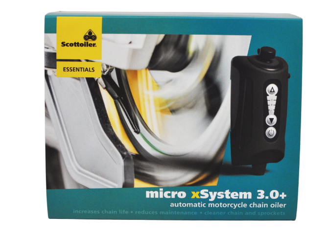 Scottoiler xSystem 3.0+ | マイクロエディション | Bluetooth制御付き自動チェーン潤滑システム