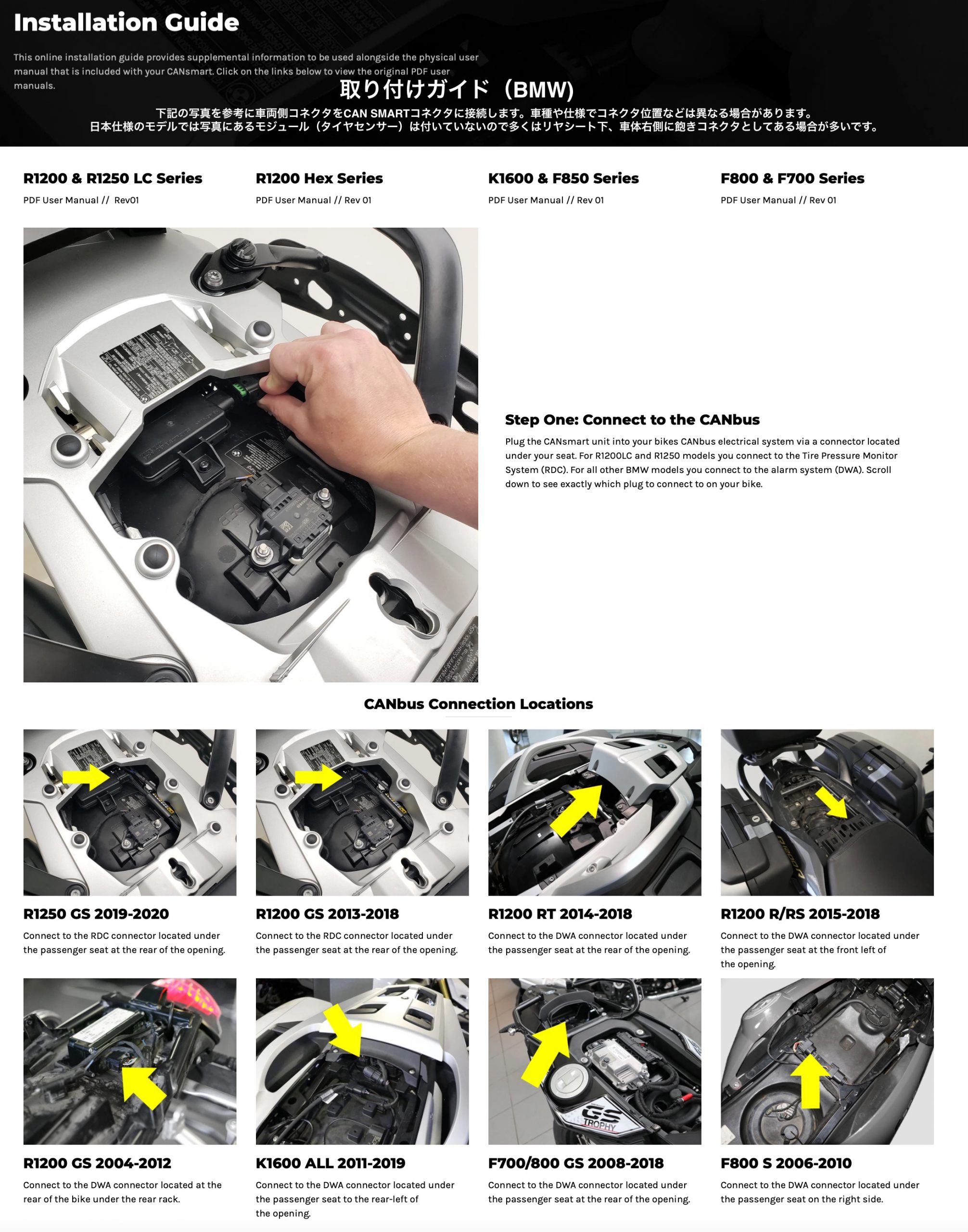 DENALI CANSMART取付方法（BMW） – TOURATECH JAPAN